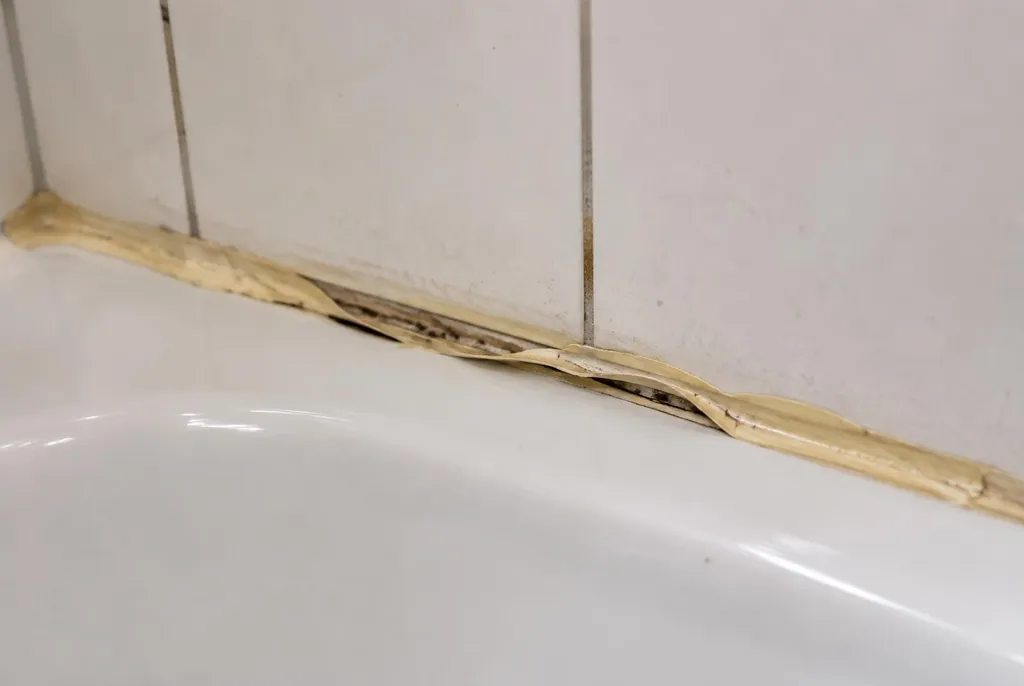 Kitbedrijf Baarn – loslatende kit naast het bad
